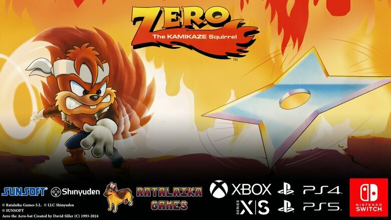 Zero the Kamikaze Squirrel goes nuts on Switch today